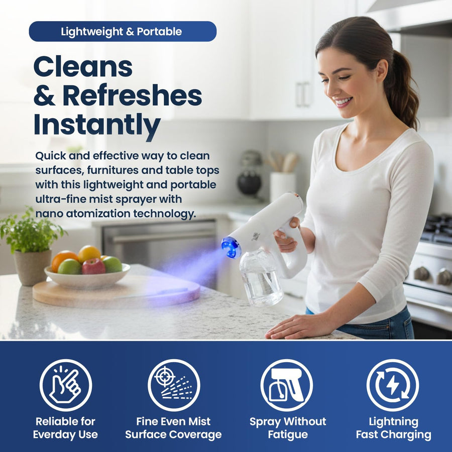 NanoMist Pro™ — Cordless Disinfectant Fogger Machine | Kills 99.9% of Germs Instantly image 3