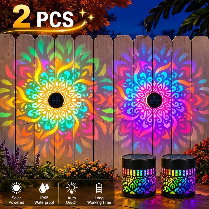 Solar Mandala Sunflower Wall Light – Outdoor Garden Landscape Decoration