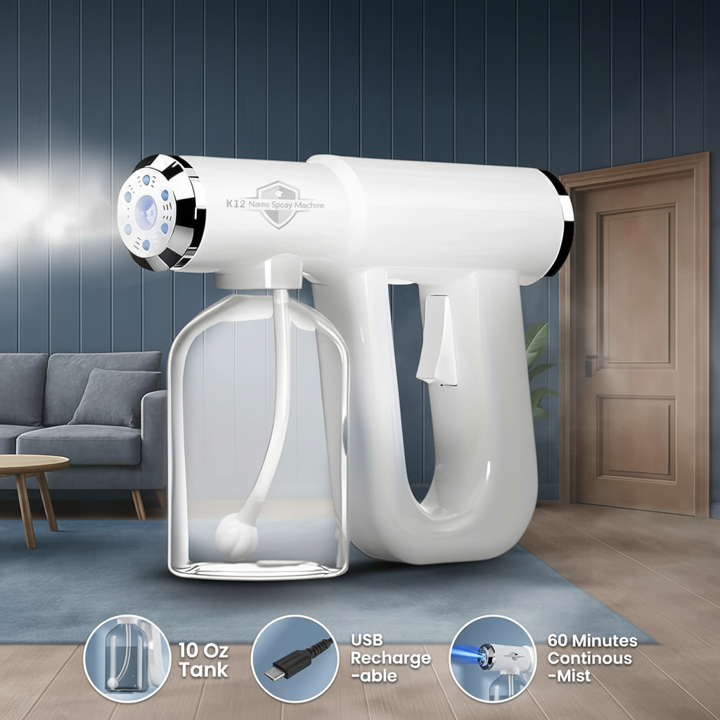 NanoMist Pro™ — Cordless Disinfectant Fogger Machine | Kills 99.9% of Germs Instantly